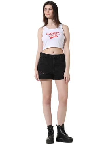Image of ONLY Women's Cotton Letter Print Regular Fit T-Shirt
