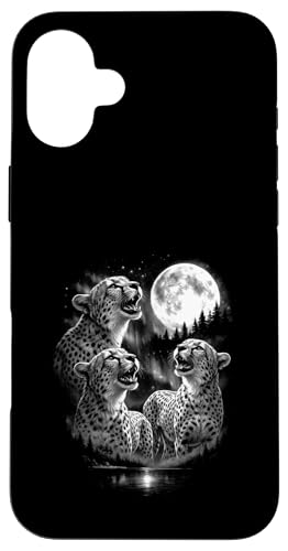 3 Cheetah Howling At Moon �r���e�[�W ���g���X�^�C�� �ʔ��� 80�N��~90�N�� �X�}�z�P�[�X iPhone 16 Plus �p
