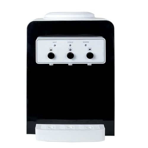Image of Hot and Cold Desktop Mini Water Dispenser with Water Tank, Compact Countertop Water Cooler Machine for Home, Office & Dorm ? Instant Hot & Cold Water Supply