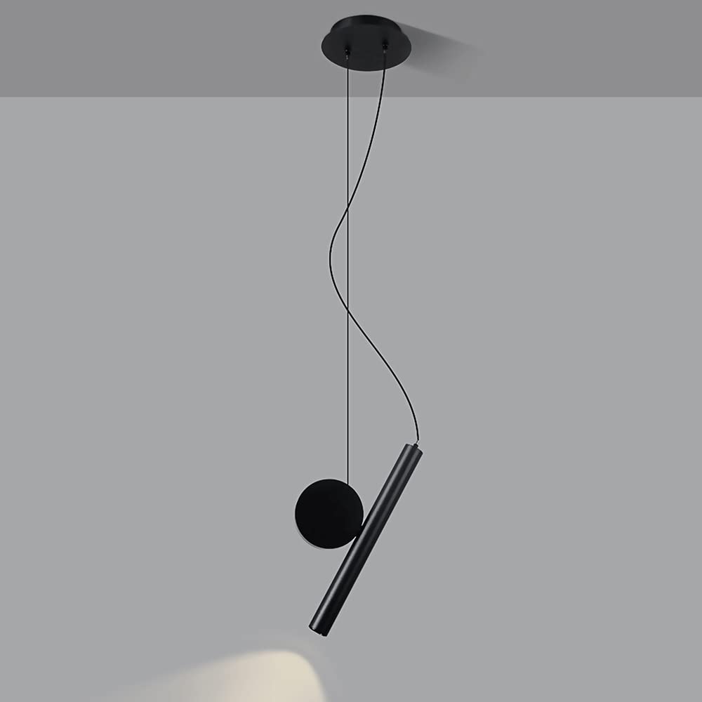 Lampa wisząca przy łóżku z długą rurką, reflektor sufitowy z lampą sufitową z soczewką optyczną, nowoczesna lampa wisząca LED 3W 4000K, prosty narożnik do salonu, lampki do czytania