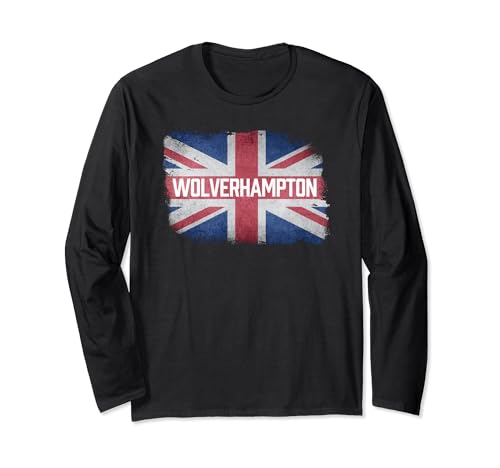 Wolverhampton | United Kingdom British Flag Vintage Souvenir Long Sleeve T-Shirt