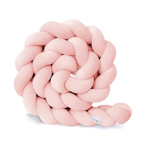 La mejor comparación de Protectores para cunas y camas de bebé para comprar hoy. 47 iuscacey Protector de Cuna Trenzado - Suave Nudo de Felpa para bebé, Protector de Cuna de Seguridad para la decoración de la habitación de los niños, Largo/Color Opcional,E,4M