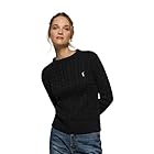 Polo Club Jersey Trenzado para Mujer en Color Negro y con Logo Bordado