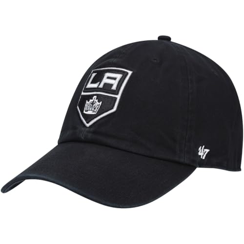 47 NHL Team Color Alternate Primary Logo Clean Up Adjustable Cap Dad Hat Adult One Size Fits All (US Alpha One Size Los Angeles Kings - Black Los Angeles Kings)
