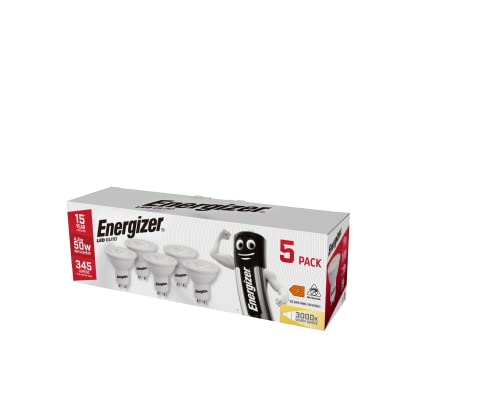 Energizer GU10 LED Bulbs 3000K Pack of 5