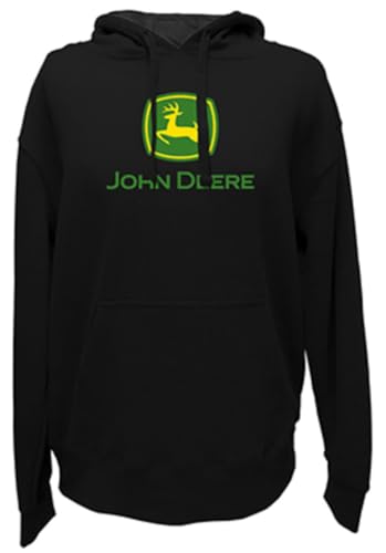 John Deere NCAA Mens Trademark Logo Core Hood Pullover Fleece