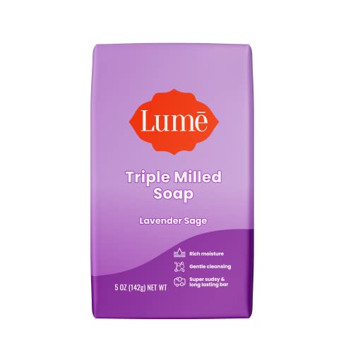 Lume Triple Milled Soap - Rich Moisture & Gentle Cleansing - Paraben Free, Phthalate Free, Skin Safe - 5 Ounce (Lavender Sage) #TOP24