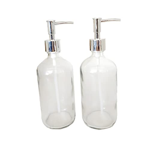 Ipetboom 2Piezas Loción de Vidrio de Champú Vacío Artículos de Simple y Reutilizable
