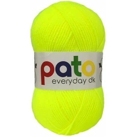 Cygnet Pato DK Knitting Yarn / Wool - 100g Double Knit Ball - 48 Shades (Neon Yellow - 972) Cover