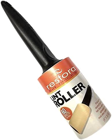 Restora Lint Roller Removers 60 Adhesive Sheets Rollers - 12 Rolls with Handle