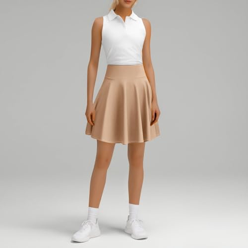 Women's Casual Stretchy A-Line Pleated Mini Skater Skirt Flared Basic Versatile Midi Length Skirt Stylish Lightweight3