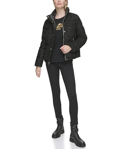 KARL LAGERFELD Women's Fancy Occasional Sparkle Puffer