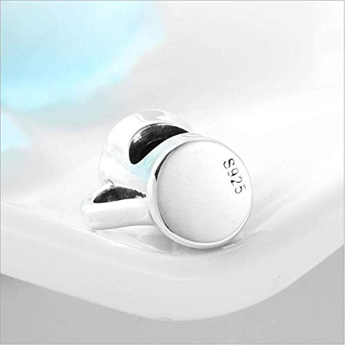 I Love Coffee Bead Charm 925 Sterling Silver Heart Cup Charm Bead fit DIY Bracelets - Image 3