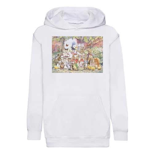 Sweat à capuche enfant lapin chatons mignon pull motif Beatrice Potter