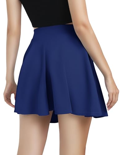 Image of Urban CoCo Women's Basic Versatile Stretchy Flared Casual Mini Skater Skirt