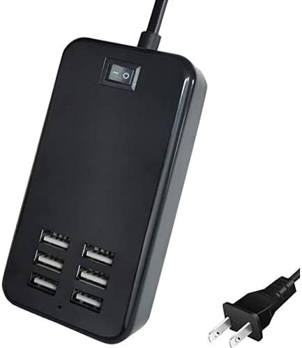 Estación de carga USB, puerto de carga USB de 6 puertos adecuado para teléfonos inteligentes, todos los dispositivos de carga con SBU, cargador de