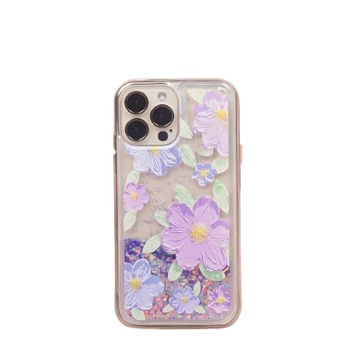 PEEPERLY Back Cover Case for iPhone 13 Scratch Resistant Anti-Slip TPU Shockproof Protective Durable Luminous Glowing Glitter Flower Case(Purple) (B0DC6VSSQP) Amazon Price History, Amazon Price Tracker
