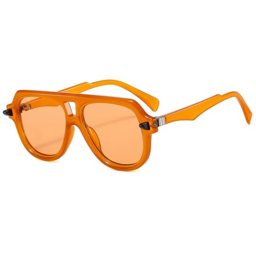 Lunettes de soleil vertes à double pont UV400 pour hommes et femmes