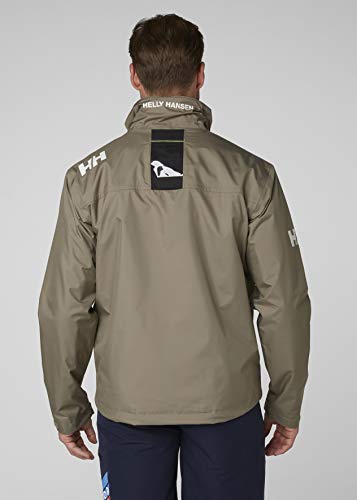 Image of Helly-Hansen mens Crew Midlayer Fleece Lined Waterproof Windproof Rain Jacket