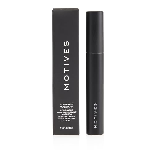 Motives® 3D Vision Mascara - Volume and Length, Long-Lasting, Water Resistant, Smudge-Proof Eye Makeup, Vegan & Hypoallergenic. Features Nourishing, Moisturizing Ingredients.