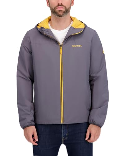 Image of Nautica Men's Lightweight Hooded Jacket - Regular, Big & Tall Sizes Outerwear