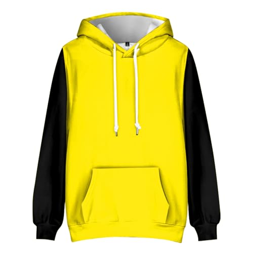Ymosrh Men's Casual Hoodies, Long Sleeve Color Block Hooded Sweatshirt Fashion Pullover Hoodie, M-4XL3