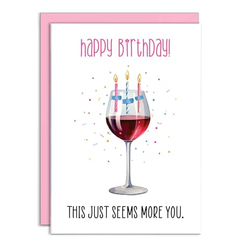 The Cardtel Wine Birthday Cards for Women, Red Wine Lover
