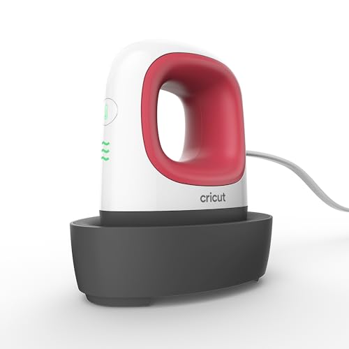 Cricut EasyPress Mini Heat Press - For Pressing Small Objects Like Shoes, Stuffed Animals, Hats & More - 3 Heat Settings & Precision Tip - Ceramic-Coated Heat Plate - Compact & Lightweight - Raspberry