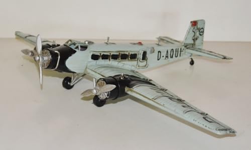 Js garten deko blechflugzeug nostalgie modellflugzeug oldtimer marke junkers ju 52 modell aus blech b 52 cm