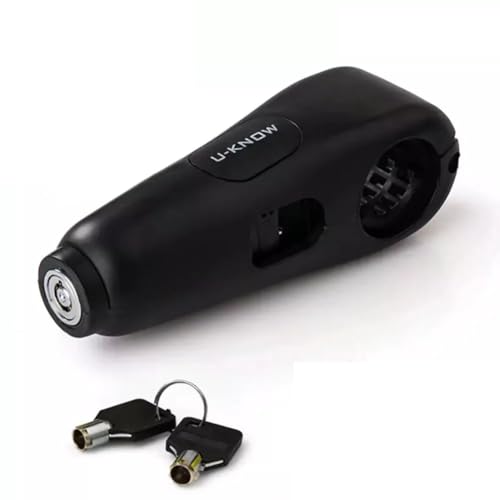 Antivol Bloque Levier de Frein + Alarme Universel Serrure pour Moto Scooter Vélo Noir avec 2 Clés