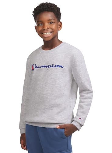 Image of Champion Boys Sweatshirt for Kids Pullover Fleece Crewneck Sweater