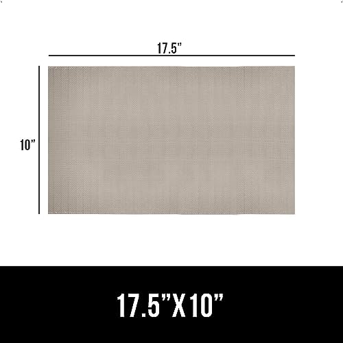 Gorilla Grip Drawer And Shelf Liner For Cabinet, Slip Resistant Non Adhesive Protection For Kitchen, Bpa Free Smooth Surface Plastic Liners For Cabinets, Bathroom Cupboard Drawers, 17.5X10, Taupe #TOP7