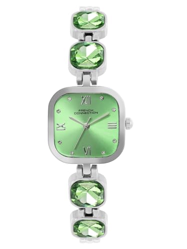 Image of French Connection Aurorae Analog Green Stone Round Dial Watch for Women-FCN0178NSM