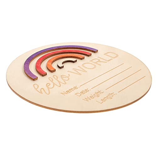 Hohopeti Baby Milestone Card Set Monthly Milestone Wooden Birth Announcement Hospital Decor Sign