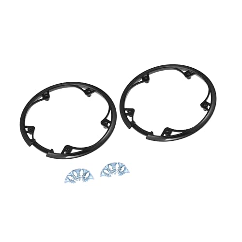 A ABSOPRO 2pcs 48 Teeth 10cm 5 Holes Bicycle Bike Crankset Chain Wheel Cover Protection Chain Wheel Protective Cover Black Item Replacement