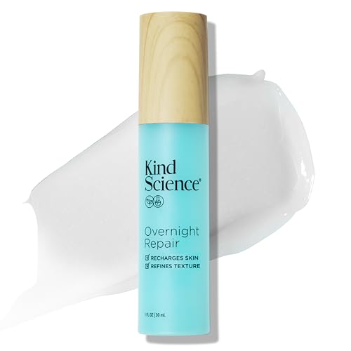 Kind Science Overnight Repair Night Moisturizer for Face - Night Cream for Women Anti Aging to Re-Energize & Hydrate Look of Tired Skin with Niacinamide & Shea Butter - Fragrance Free Cruelty Free