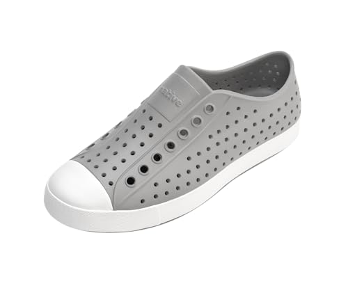 Native Shoes Unisex-Adult Jefferson Lightweight Fashion Sneaker, Pigeon Grey/Shell White, 8 Men/10 Women