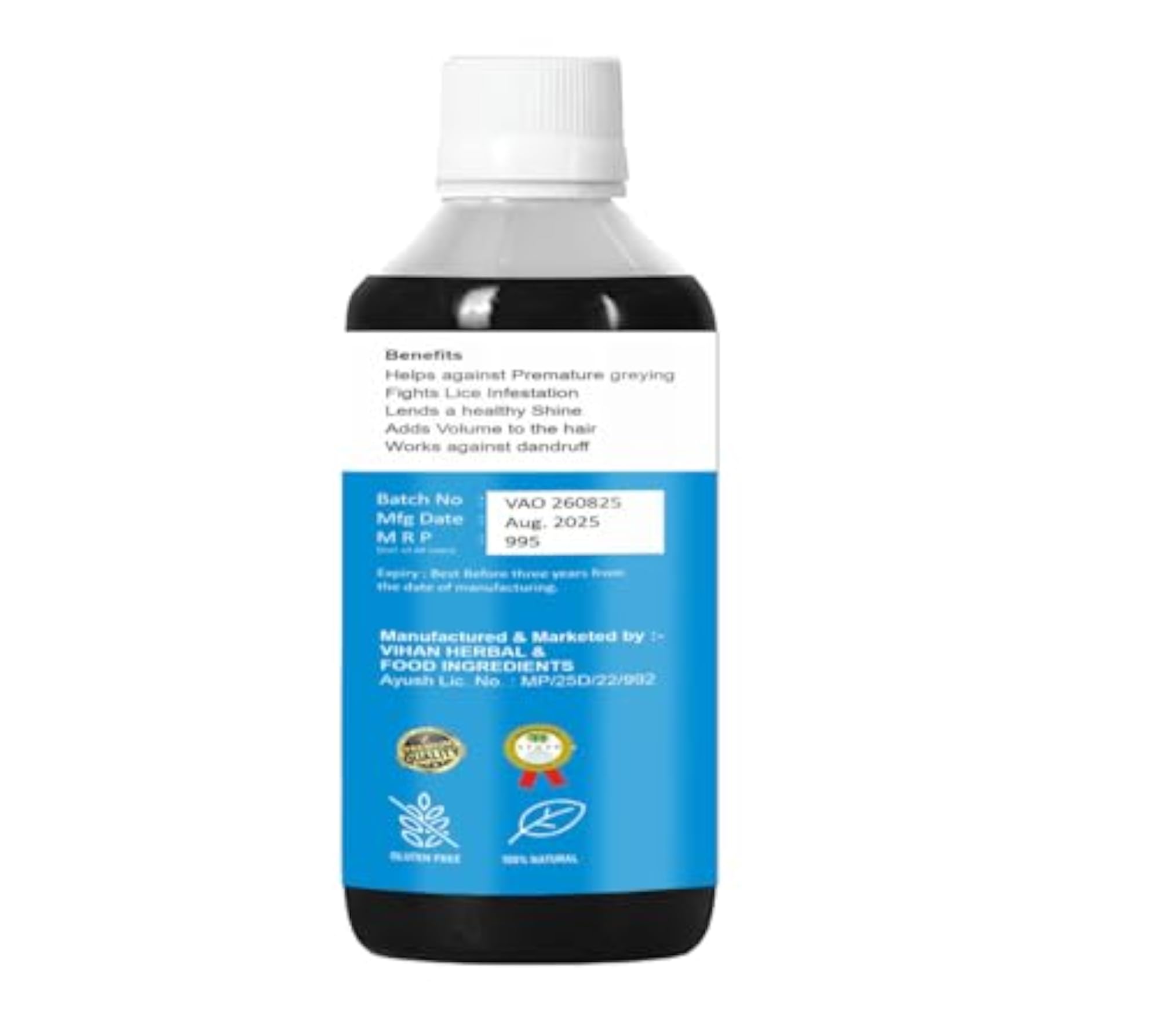 Original AADIWASHI Herbal Hair Oil, 500ml, Pack of 3