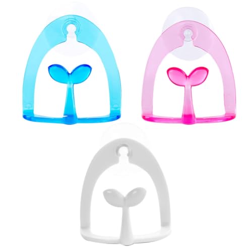 DRAFIDEEP Soporte Color Plástico Ventosa Piezas para Estropajos 3 Rejilla para Escurrir Fácil de Colgar Aleatorio Esponjas para Uso Doméstico y Cocina Color Aleatorio