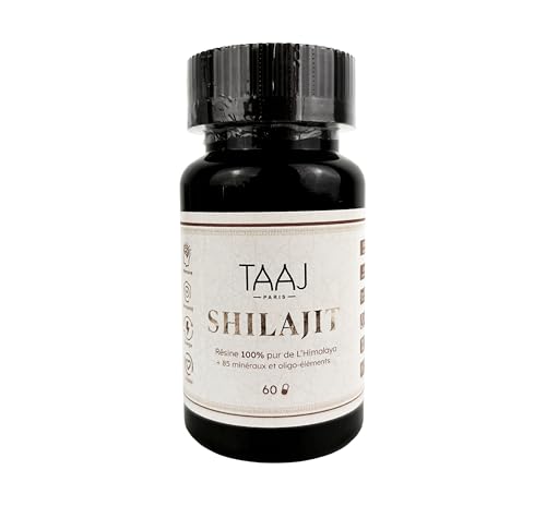 TAAJ | Shilajit en cápsulas | Puro del Himalaya, 100% natural | 70% de ácidos fúlvicos | + 85...