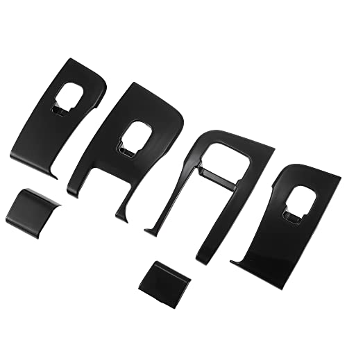 X AUTOHAUX 1 Set Car Automobile Interior Door Window Control Panel Cover Door Lock Switch Button Trim for Tesla Model 3 for Tesla Model Y