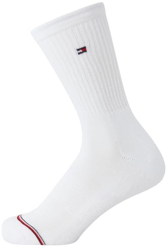 Image of Tommy Hilfiger Womens Crew Socks - 4 Pack Cushioned Crew Socks with Arch Support, Soft Athletic Socks for Women