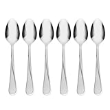 Cambridge Silverware Set, Gravity Sand Little Teaspoons, Set Of 6, Service For 6, 18/0 Stainless Steel, Dishwasher Safe, Flatware Utensils, Spoons Silverware, Home, Kitchen And Dining(Silver, 6 Piece)