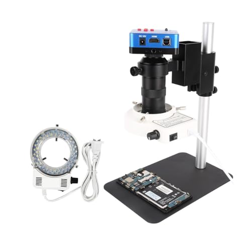 Microscope Digital Microscope for 21MP 1080P HD Electronic Microscope Metal Base(S1-130X-21MP)