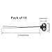 10 Pack 9V Battery Clip Connector, T Type Faux Leather Long Cable Housing Connection