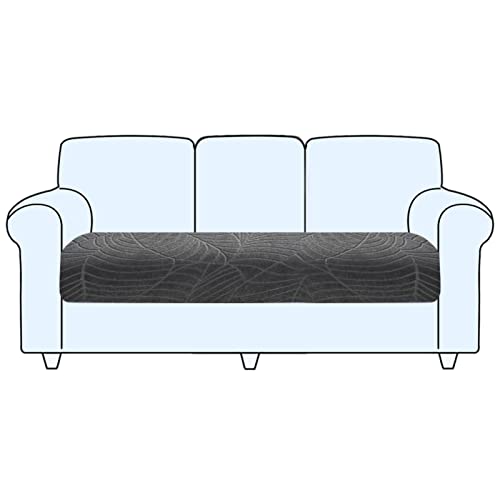 SHUOJIA Housse De Coussin De Canapé, Housse De Coussin Extensible, Housse Coussin D'assise Antidérapant, Housse De Protection pour Meubles Seat for Pets & Kids (Grey,Large-3-Seater) Cover
