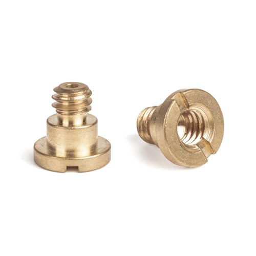 kinokoo Vite di tipo D per il montaggio della custodia sul triopde della fotocamera/custodia della fotocamera/vite piastra a sgancio rapido - con design pf D-Ring in colore argento (confezione da 2