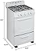 Avanti Gas Range Oven, Compact Freestanding Design, 2.6-Cu.Ft. Capacity 4 Sealed Burners with Electronic Ignition, Includes Broiler Storage Drawer and Accessories, 24-Inch, White