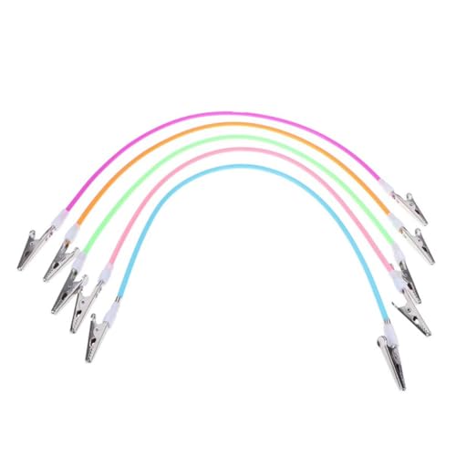 ibasenice 5pcs Bib Clips Napkin Clips Lightweight Face Lanyard for Adults Boys and Girls Holders Random for Travel Camping and Dentists