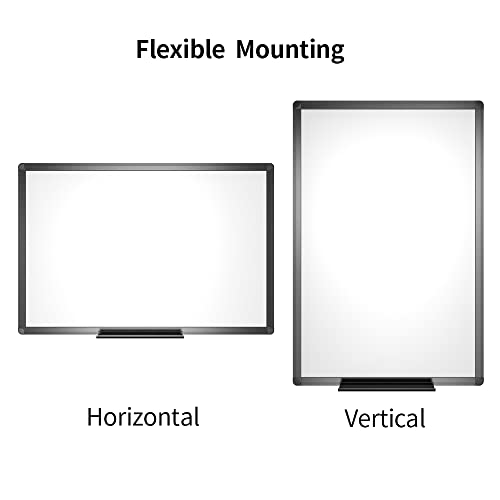 Viz-Pro Magnetic Dry Erase White Board, 36 X 24 Inches, Black Aluminium Frame #TOP1